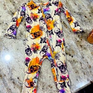 Bums & Roses (previously Little Bum Bums) Floral Skeleton Romper